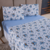 Colcha 100% Algodão Box 180 Fios-Floral Azul