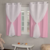 Cortina Sala Forro Blecaute Tecido Com Voil 2,70m X 1,80m Varão 2m -Rosa