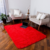 Tapete de Sala ,Quarto Felpudo Peludo Antiderrapante Macio 2,00m x 1,40m -Vermelho