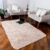 Tapete de Sala ,Quarto Felpudo Peludo Antiderrapante Macio 2,00m x 1,40m -Bege