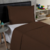 Colcha Cobre Leito Cama Solteiro 2 Peças -Marrom