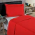 Colcha Cobre Leito Cama Solteiro 2 Peças- Vermelho