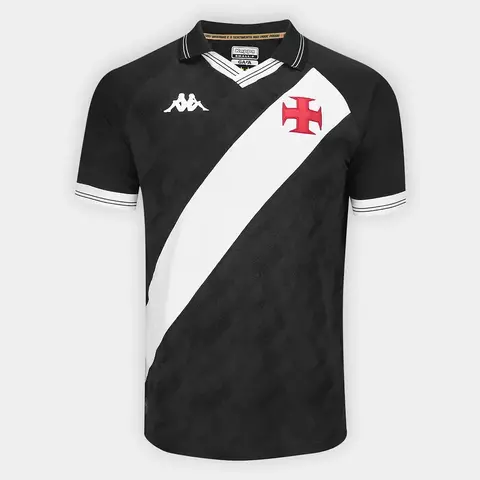 Camisa Vasco da Gama I 25/26 - Torcedor Kappa Masculina - Preta - comprar online