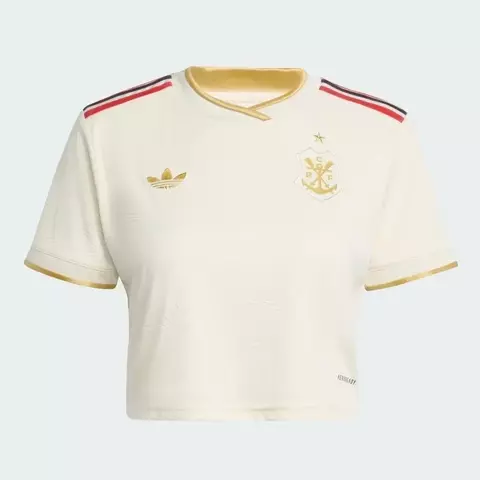 Cropped Mengão III 25/26 - Torcedor Feminina - Bege - comprar online