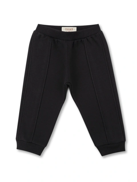 Calça Jogger Moletom Felpado Bebê Preto Dame
