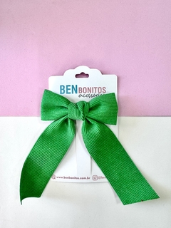 Laço Bella - Verde Bandeira Veludo Cotelê - comprar online