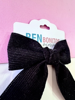 Laço Bella - Veludo Cotelê Preto na internet