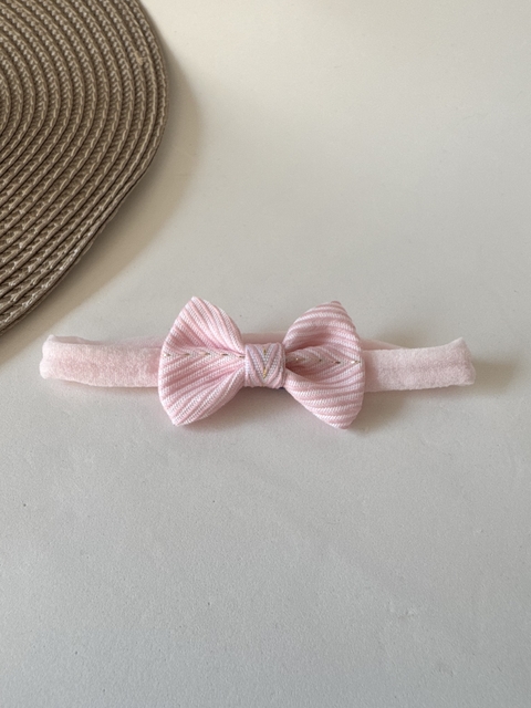 Lacinho Borboleta - Rosa com branco - comprar online