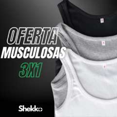 ¡OFERTA IMPERDIBLE - 3X1 en MUCULOSAS! - Blanca, Negra y Gris! en internet