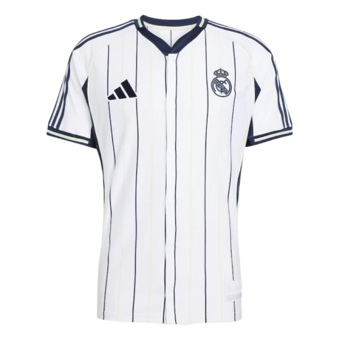 camisa-real-madrid-especial-baseball-beisebol-us-pack-branca-adidas-vini-jr-mbappe-bellingham