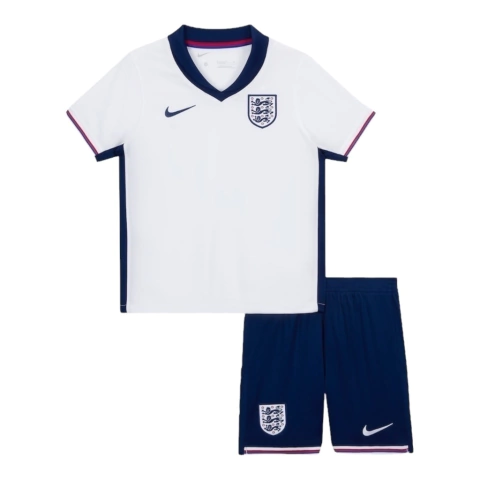 Kit Infantil Seleção da Inglaterra I 24/25 - Nike - Branco com detalhes em azul e vermelho (Entrega Rápida)