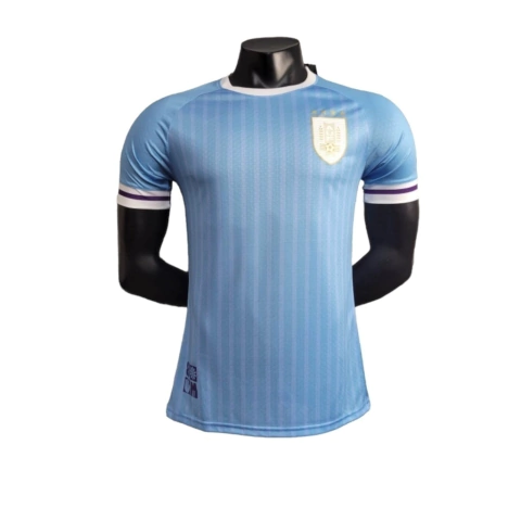 camisa-selecao-do-uruguai-ii-away-24-25-jogador-masculina-azul-com-detalhes-em-branco-e-dourado-suarez-darwin-nunes-arrascaeta
