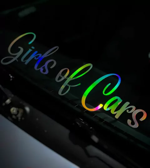 Adesivo Testeira Girls Of Cars Holográfico - comprar online