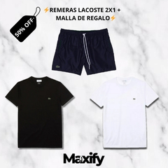 REMERA LACOSTE - ¡OFERTA 2X1! + MALLA LACOSTE DE REGALO