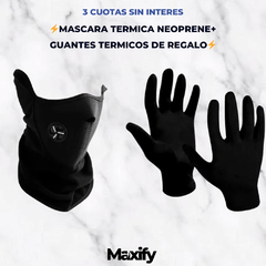 MASCARA NEOPRENE CUELLO PECHERA TERMICA+ GUANTES TERMICOS DE REGALO - comprar online