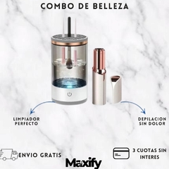 LIMPIADOR DE BROCHA+ DEPILADORA FACIAL DE REGALO - comprar online