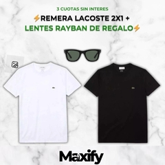 REMERA LACOSTE 2X1 + LENTES RAYBAN DE REGALO - ¡OFERTA IMPERDIBLE! - comprar online