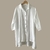 Camisa de lino Italiana super amplia con botones al costado.