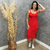 VESTIDO MIDI CANELADO DE ALÇA na internet