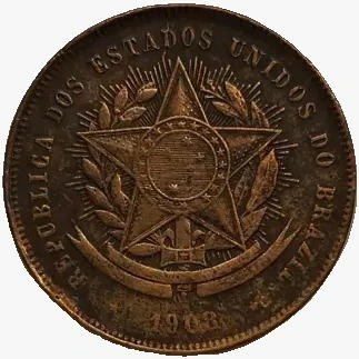 20 Reis - Brasil - 1908 Ref B811