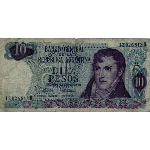 10 Pesos - Argentina - 1969 - comprar online