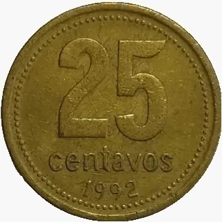 25 centavos de peso - Argentina - 1992 - comprar online
