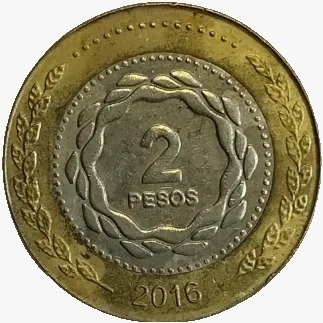2 pesos Argentina 2016 - comprar online