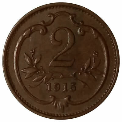 2 hellers - Austria - 1915