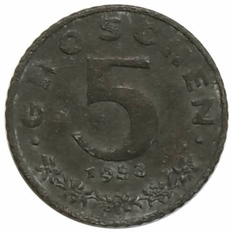 5 groschen - austria - 1953