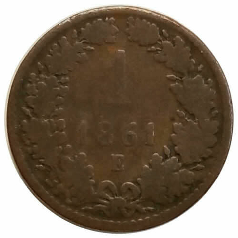 1 kreuzer - austria - 1862 e
