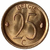 25 centimos - Belgica - 1969