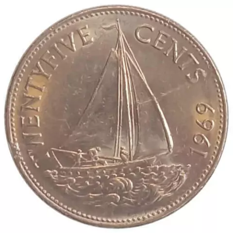 25 cêntimos - Bahamas - 1969