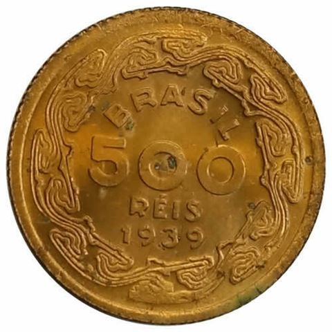500 reis - Brasil - 1939 FC - REF: 175