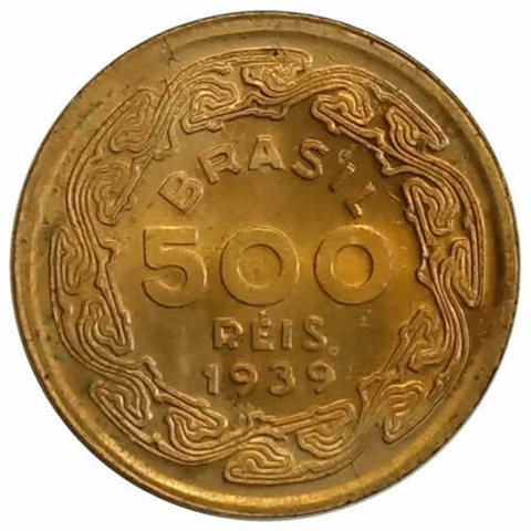 500 reis - Brasil - 1939 FC - REF: 175