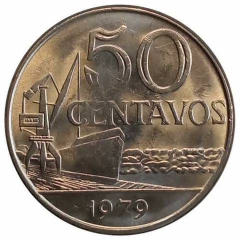 50 centavos de cruzeiro - Brasil - 1979 FC - REF: 317