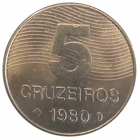 5 cruzeiros - Brasil - 1980 FC REF: 349