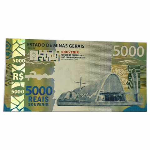 Cedula Fantasia 5000 Reais - Brasil - 2024 - Fantasia - comprar online