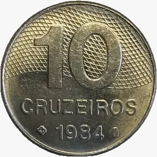 10 cruzeiros - brasil - 1984 - fc - ref:359 - comprar online