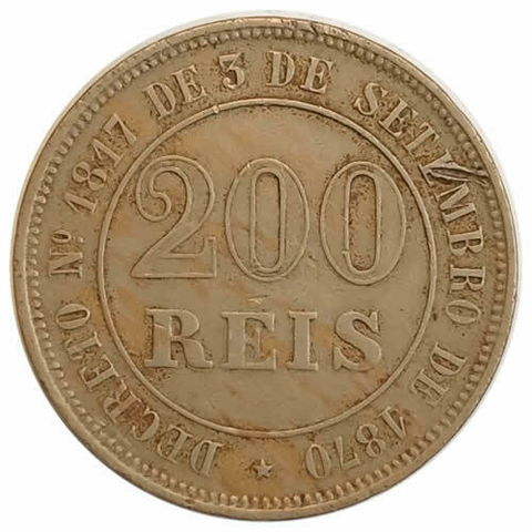 200 reis - brasil - 1871