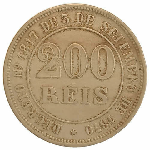 200 reis - brasil - 1871
