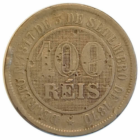 100 reis - brasil - 1887