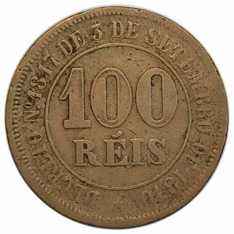 100 reis - brasil - 1882