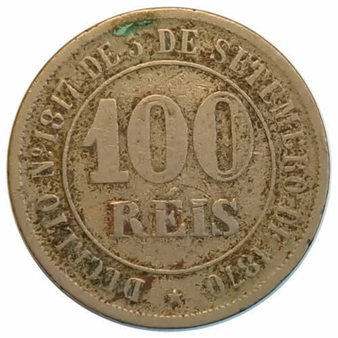 100 reis - brasil - 1871