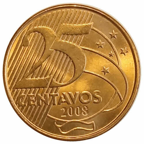 25 centavos - Brasil - 2008 SOB/FC