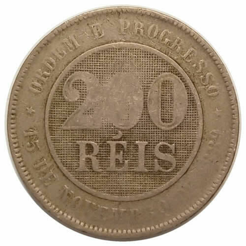 200 Reis - Brasil - 1895 REF:V048