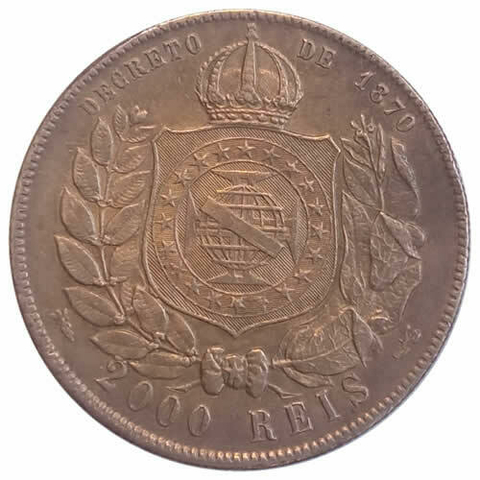 2000 Reis - Brasil - 1888 REF:P658