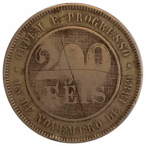 200 Reis - Brasil - 1889 REF: V045
