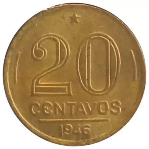 20 centavos de cruzeiro - Brasil - 1946 REF:188 FC
