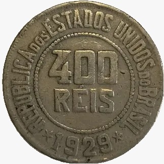 400 Réis - Brasil - 1929 - REF:117 - comprar online