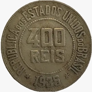 400 Réis - Brasil - 1935 - REF:121 - comprar online